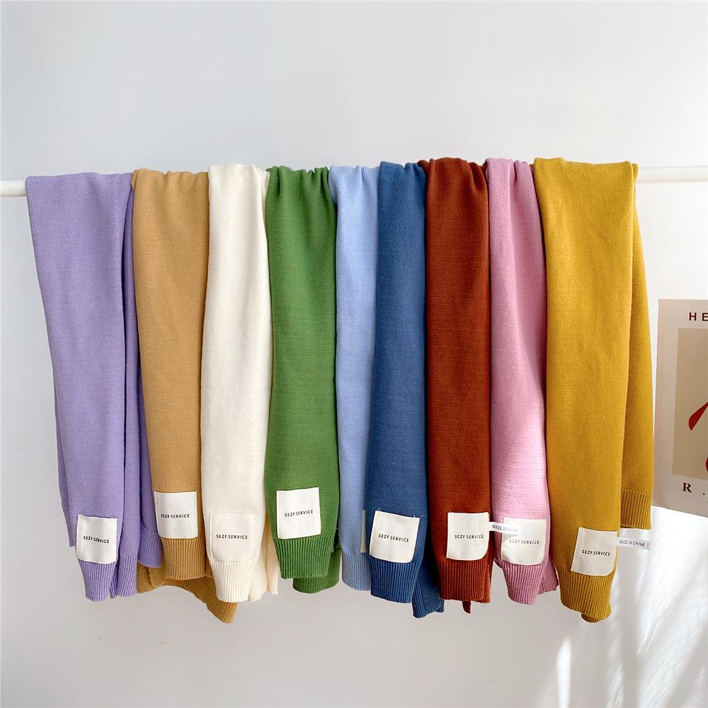 45*96cm Einfarbiger Strick-Sonnenschutzschal Dekoration Falscher Abnehmbarer Kragen Kleideraccessoires Schützt Hals Schulter