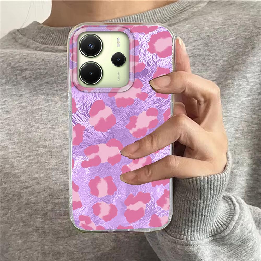 Retro Gradient purple Leopard Phone Case for Xiaomi Redmi Note 14 13 12 11 11S 10 10S Pro 9C 13C 14C A5 A3 A4 A3X 9C A1 A2 Cover