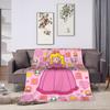 Princess Peach Marios Blanket Flannel Spring Autumn  Breathable Lightweight Throw Blanket for Bed Car Plush Thin Quilt