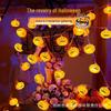 Oeny Halloween Faceted Pumpkin String Lights