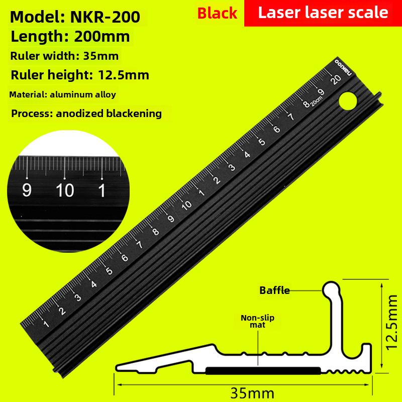 Multifunctional Aluminum Alloy Ruler: Stainless Steel, Cutting, and Protective Features