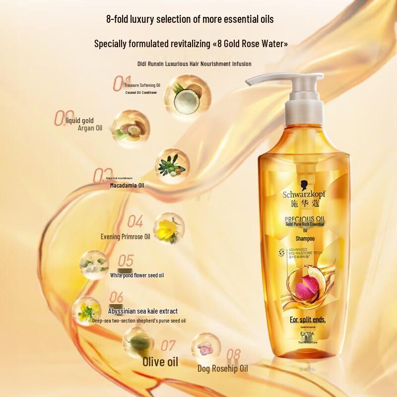 Schwarzkopf Gold Pure Nourishing Oil Shampoo and Omo Disinfectant Bundle