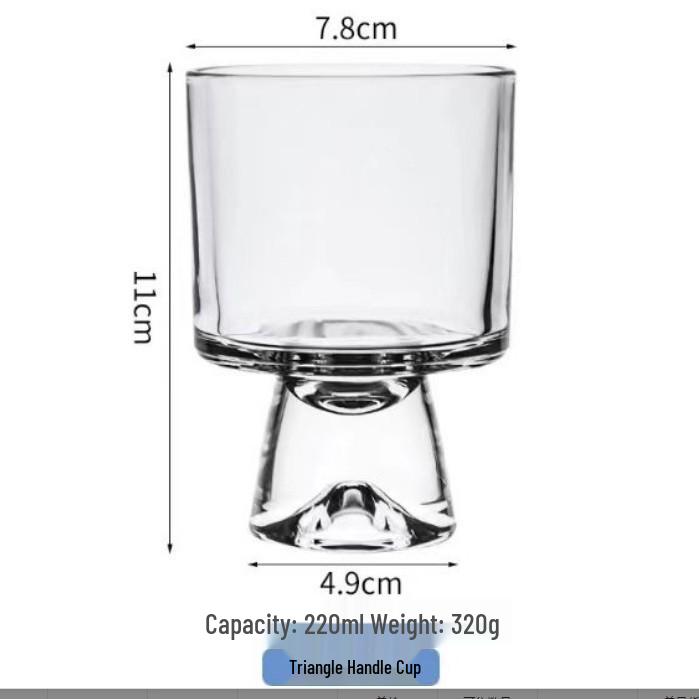 Elegant High-Foot Glass Cup for Desserts, Ice Cream, Cold Drinks, Milkshakes, Juice, and Popsicles