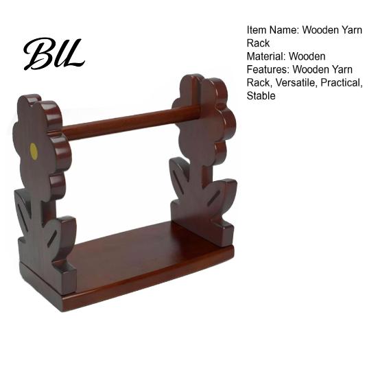 Embroidery Thread Organizer Rotatable Wooden Yarn Rack, Easy Assembly Ball Dispenser, Spinner Smooth Rotation Spool Stand for Crafting Projects