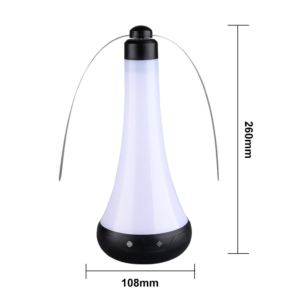 Ventilatore anti-mosche per tavoli con luci a LED, ventilatore anti-zanzare ricaricabile, repellente per insetti all'aperto per