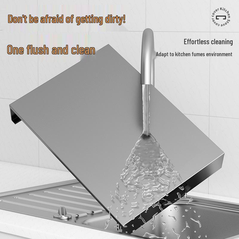Gas Stove Shield & Countertop Organizer with Pot Base Stand & Induction Cooker Baffle
