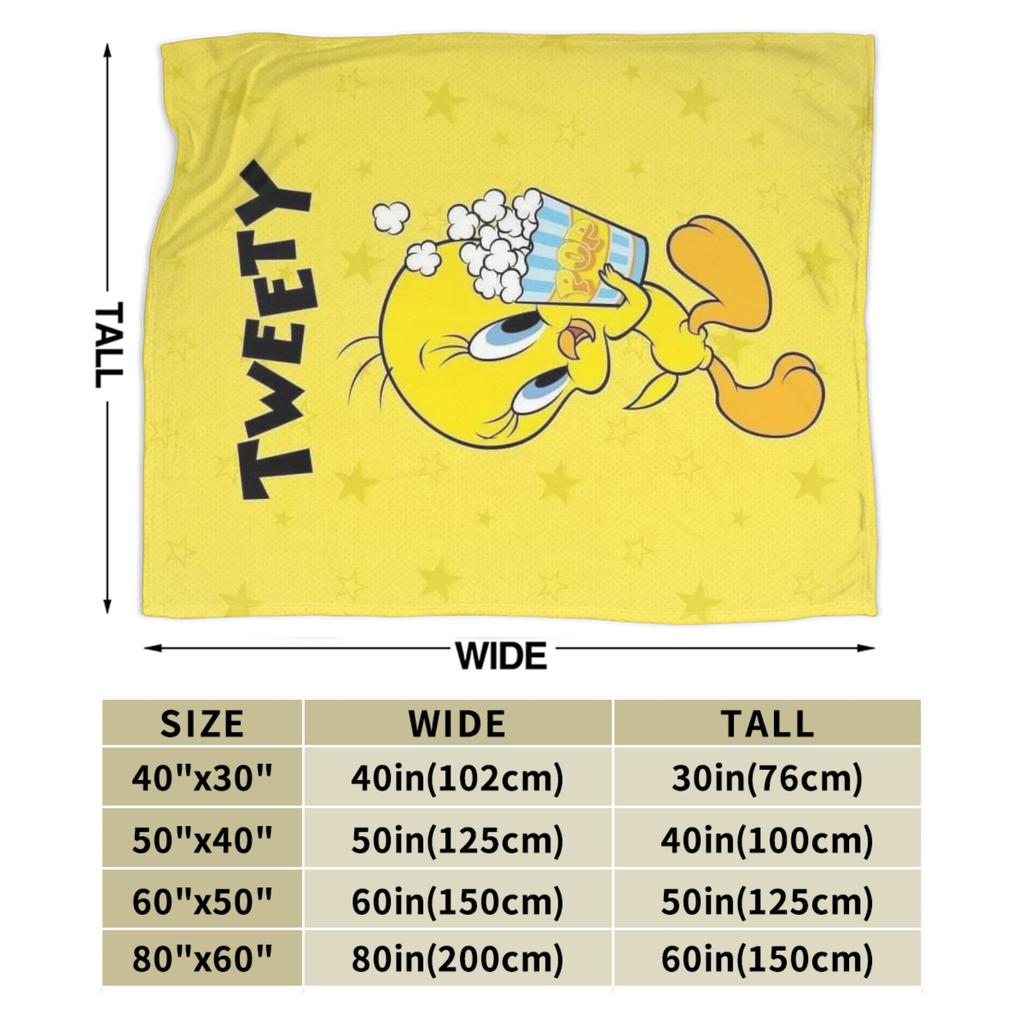 Looney Tunes Titti Anatra Gialla Carina Coperta Ultra Morbida Coperta da Divano 50x60 Pollici Coperture e Coperte Multitaglia