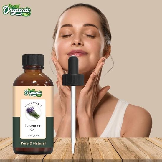 Organic Zing Lavender Essential Oil Pure & Natural for Skin, Face, Hair Care, Aromatherapy, Diffuser, Conditioner - 30ml