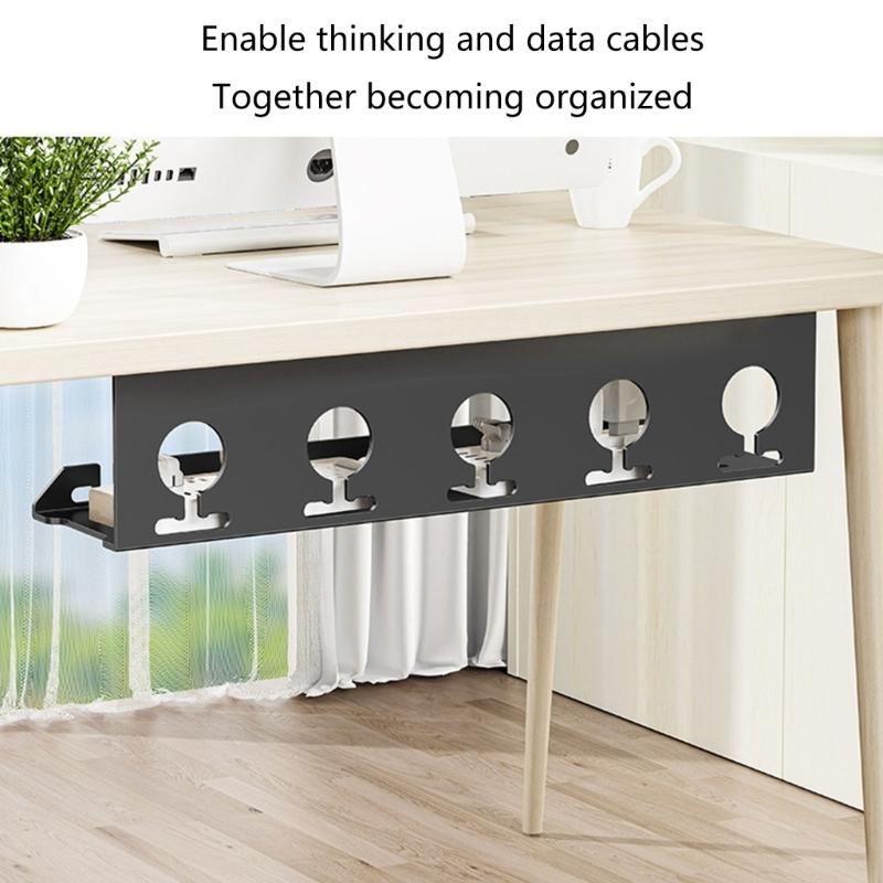 Efficient Socket Organizer No Drilling Wires Rack Power Strips Holder Tray Metal Cable Storage Shelf Organization Stand