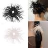 Ostrich Feather Hair Scrunchie Feather Hair Tie Hair Rope Headpieces for Women