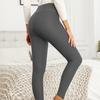 Yousheng Women Winter Leggings High Waist Solid Color Thickened Plush Lining Bottom Pants Slim Butt Lifting Yoga Pants