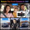 10.26" 4K Dash Cam ADAS Wireless Carplay & Android Auto Car Dvr 360 ° Rotation Dual Lens Dashboard Video Recorder 24h Park AUX