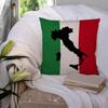 Italy Flag Map Pillow Cover, Italian Tricolor Country Silhouette Cushion Case, Europe Travel Theme Home Decor Throw Pillowcase