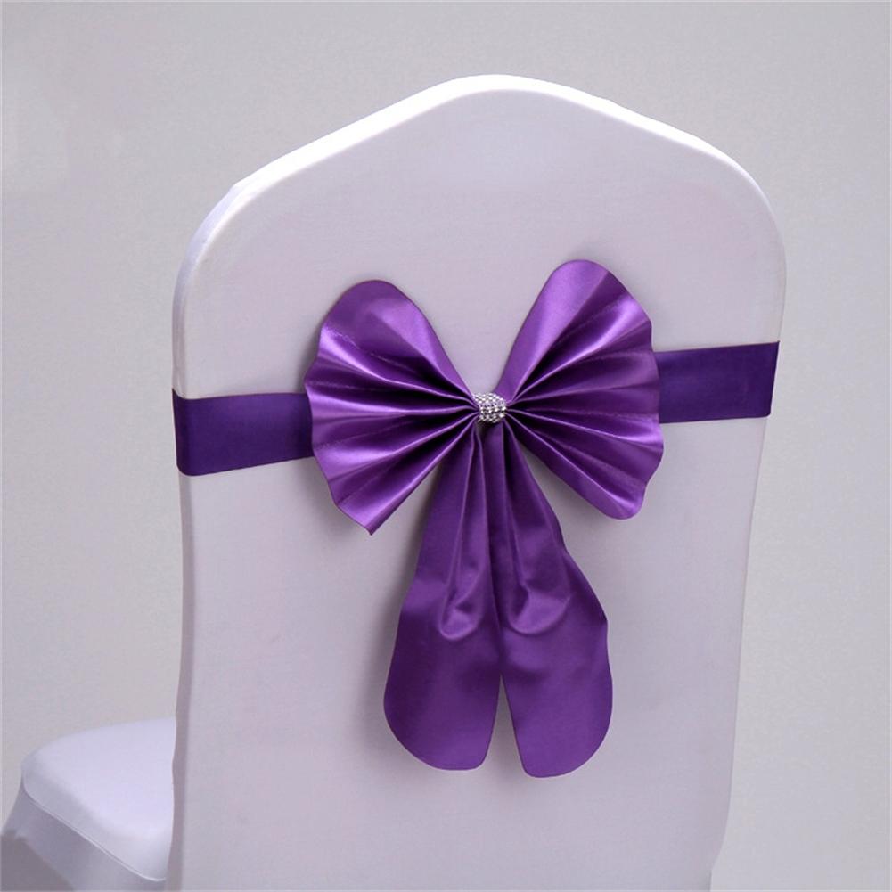 For Parties For Weddings Chair Cover Bands Chair Sashes 41x6cm Decorative Chair Sashes For Events Bowknot Design