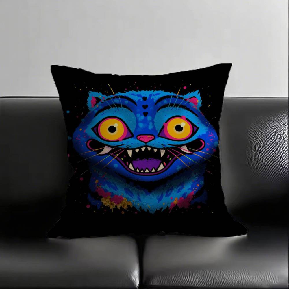 1pc Anime KPOP Demon Hunters Tiger Pillow Case Fashion Square Pillowcase Bedroom Sofa Room Ins Decoration Leisure