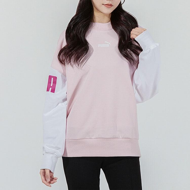 Puma Sweatshirts Women's Pink Crew Neck Moderate Regular 535187-16