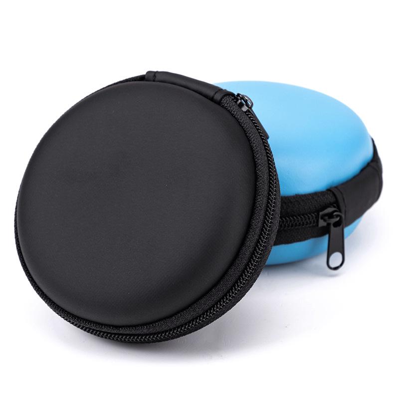 Round EVA Earphone Storage Case - Multifunctional Bluetooth Earbud Organizer