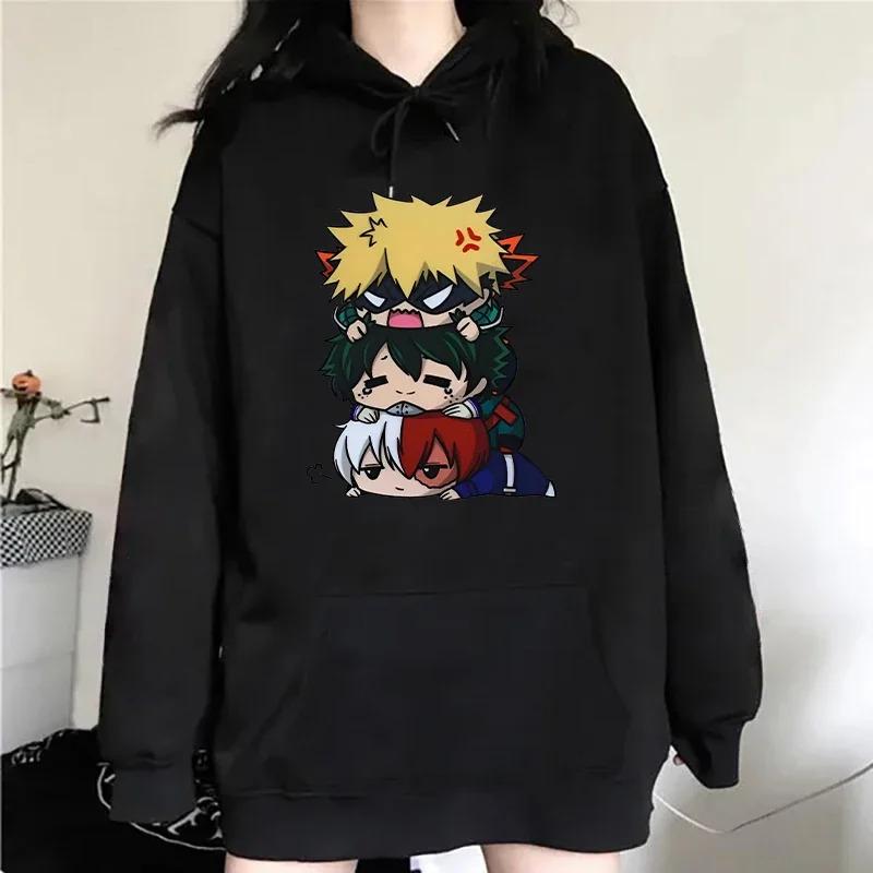 Cartoon Anime Couple Hooded Sweater European Size Printed Sweater Academy