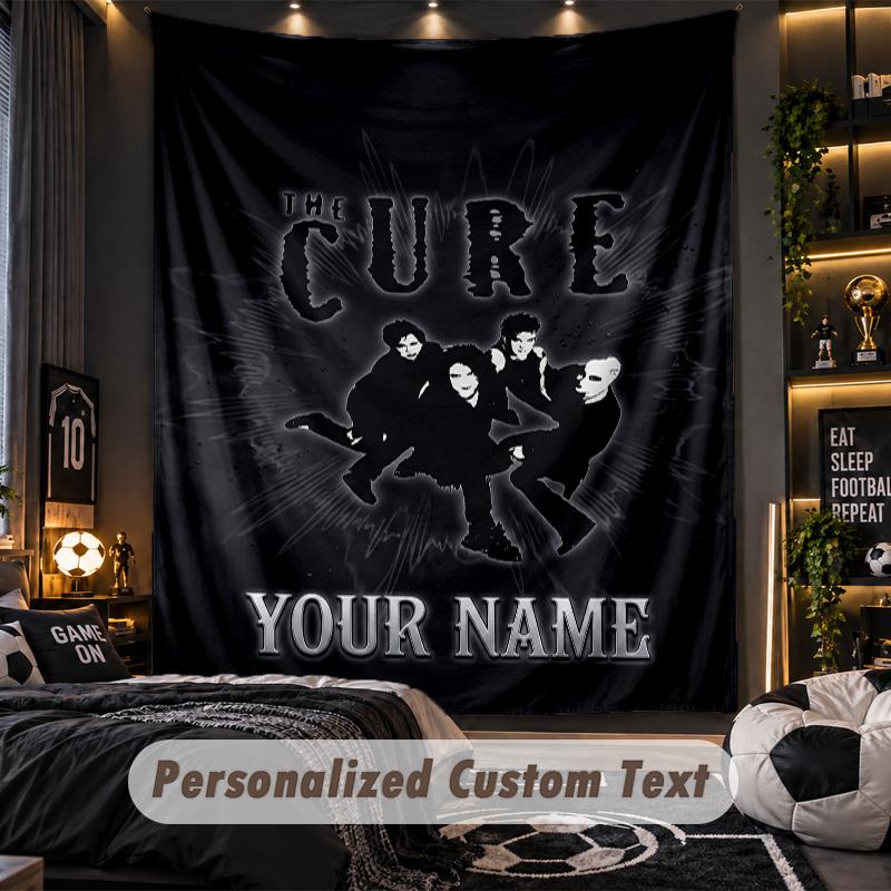 Wandteppich The Cure Benutzerdefinierter Name Text Personalisierter Wandbehang Teppich Heimwanddekoration
