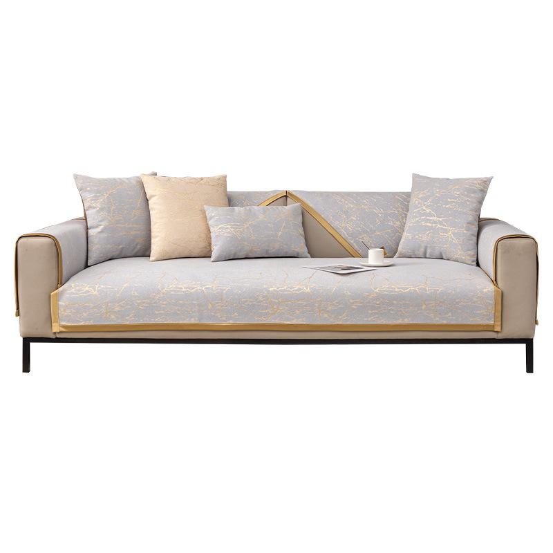 Sofa Cushion Universal In All Seasons, High-End Non-Slip  New Light Luxury Solid Wood Leather Sofa Cover, Cloth Seat Cushion Customization