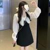 Early autumn new girl's first love sweet high-end socialite Xiaoxiangfeng doll collar dress