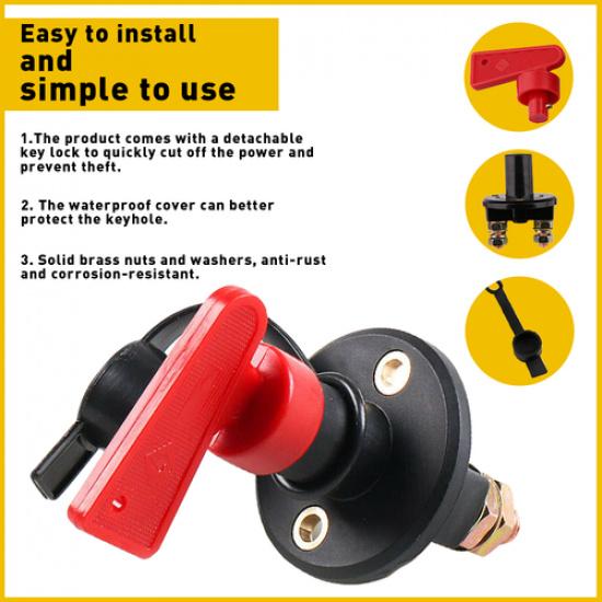 Car Racing Master Battery Disconnect Quick CutShut Off Safety Switch Kill