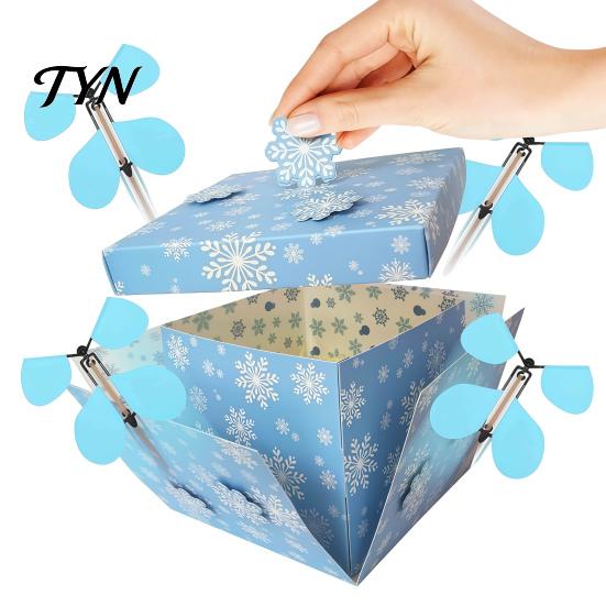 Easy Assembly Gift Box Butterfly Explosion Box, DIY Surprise Exploding Present Holder with 4 for Birthday Flying Butterflies Birthday, Anniversary,