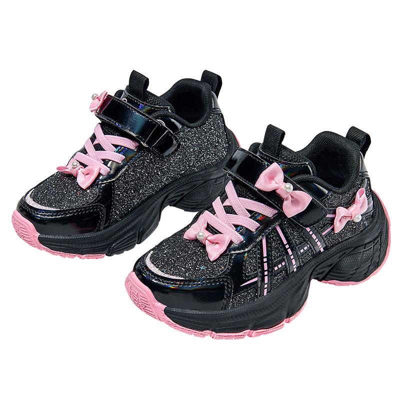 

Осень 2025 Винтажные серебристые кроссовки для девочек в стиле балеток принцессы 28