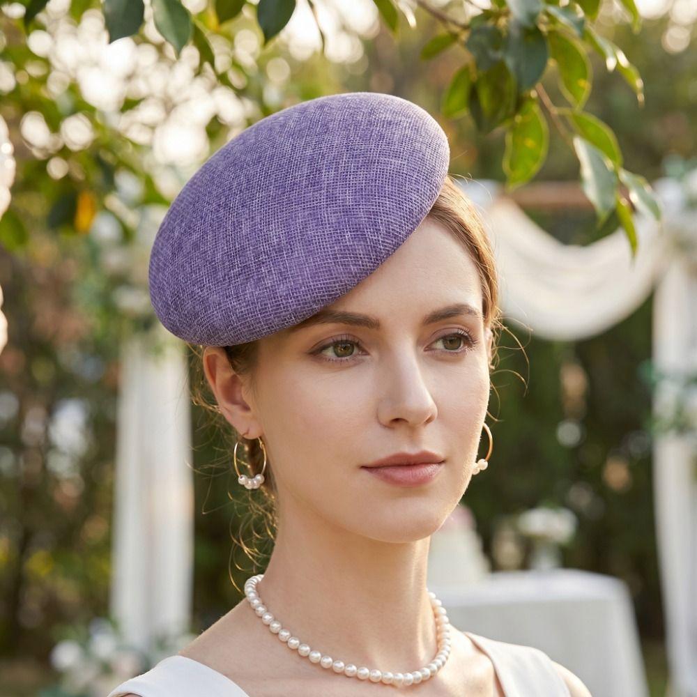 Headpiece Fascinator Base Solid Color Mesh Hat Exquisite Vintage Fascinator Hat Stage Performance