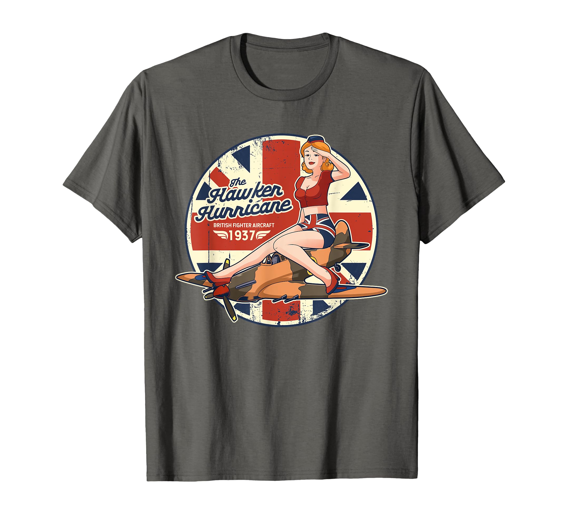 

Hawker Hurricane RAF WWII Airplane Pinup T-Shirt
