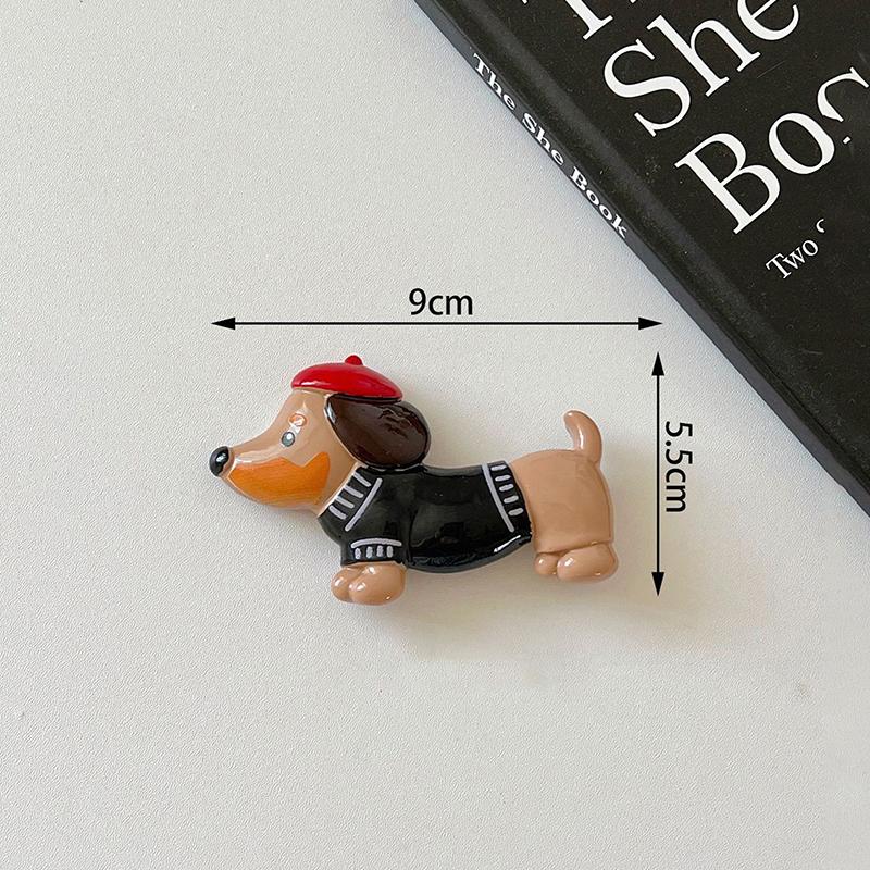 

Креативный стикер на холодильник Такса, мультяшный, из смолы, кошка, магниты на холодильник, милые персонализированные магнитные наклейки, Po Wall