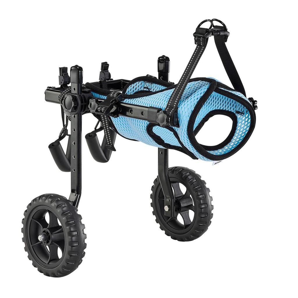 Dog Wheelchair for Back Legs, Adjustable 2 Wheels Pet Wheelchair, Lightweight Dog Cart with Shock-Absorbing Wheels, Mobility Support Wheel Chair for