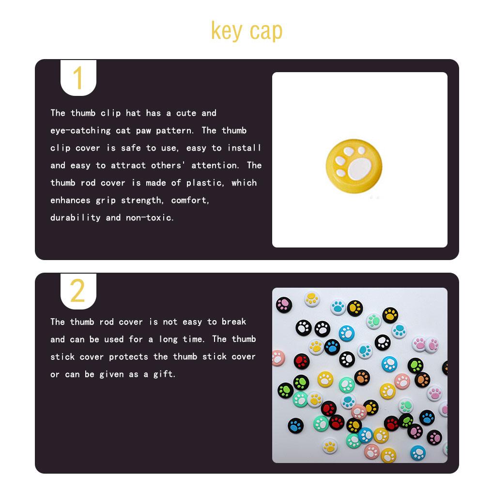 Stick Caps Anti-Skid Useful Cat Paw Shape Thumbstick Cover Controller Accessories Video Game Supply for Home Use