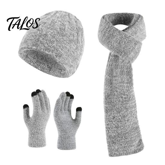 Matching Scarf And Touch Screen Gloves Set Winter Hat for Women, Warm Knitted Hat, Holiday Gift Friends Family Gloves, 71 Inch Scarf, Cozy Knit