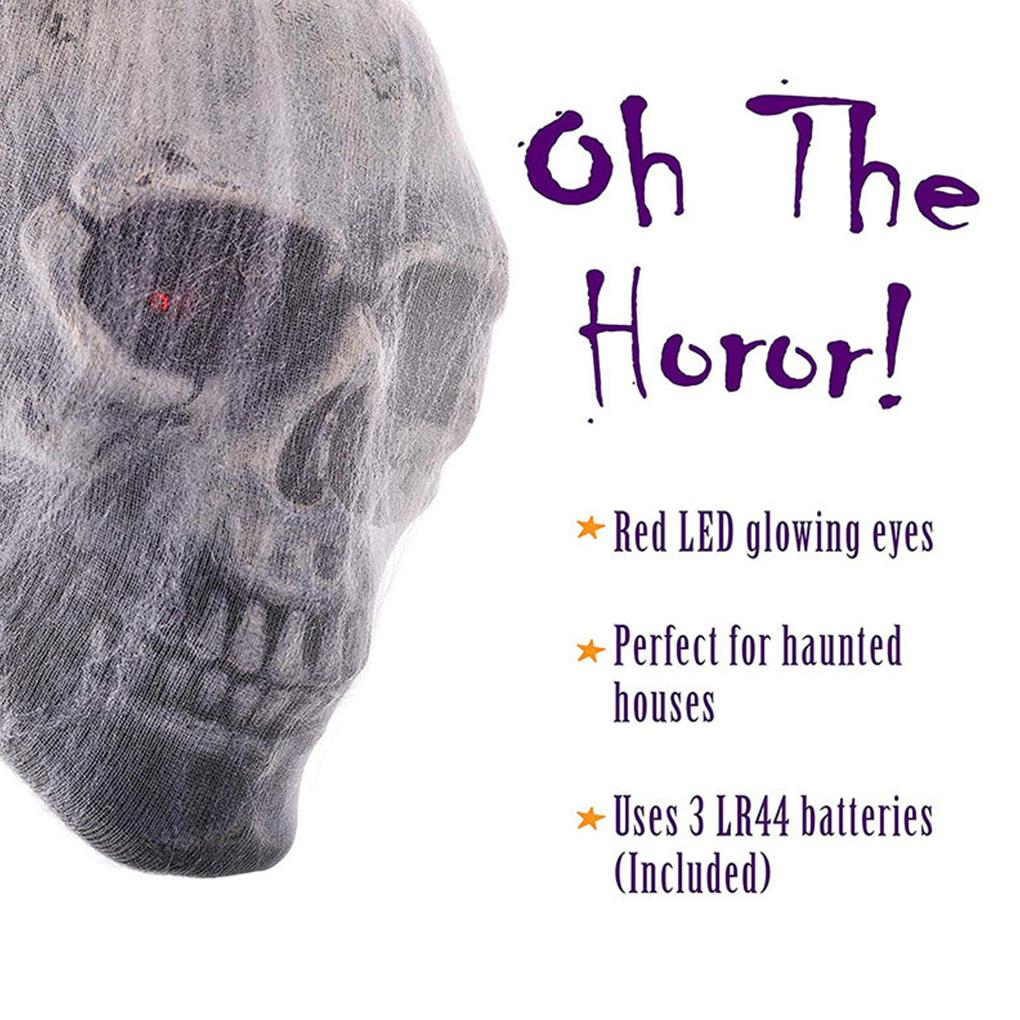 ABS With Glowing Eyes Creepy Atmosphere Decoration Halloween Spider Skull