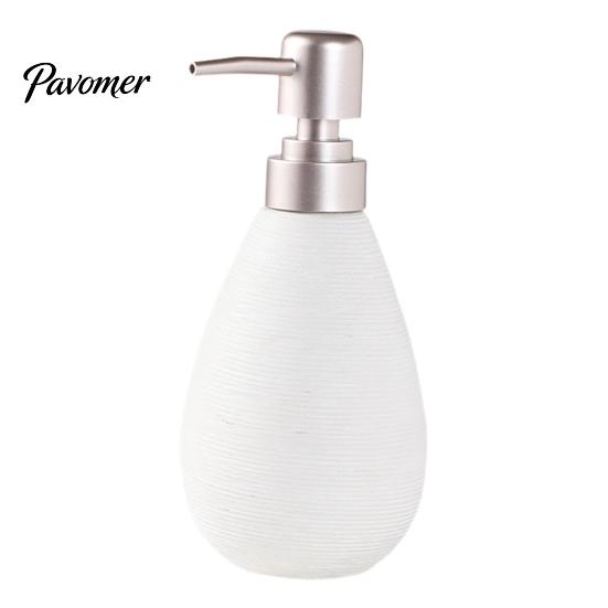 Shampoo Dispenser Bottle Ceramic Soap for Bathroom, 350/380ML Hand with Large Capacity Lotion Pump, Refillable Liquid Soap, and Pump