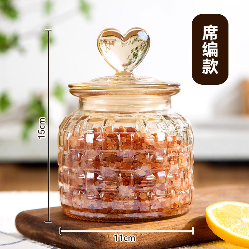 

Янтарная стеклянная банка в европейском стиле Любовь , влагонепроницаемая, герметичная, для хранения продуктов, чая, орехов, конфет, кухонный контейнер для хранения, домашний декор