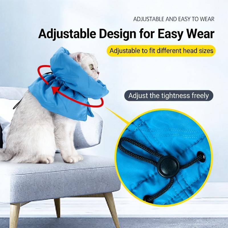Comfortable Pet Collar Felines After Spays Operations Flexible Size Stop Scratching and Protects Wounds Effectively