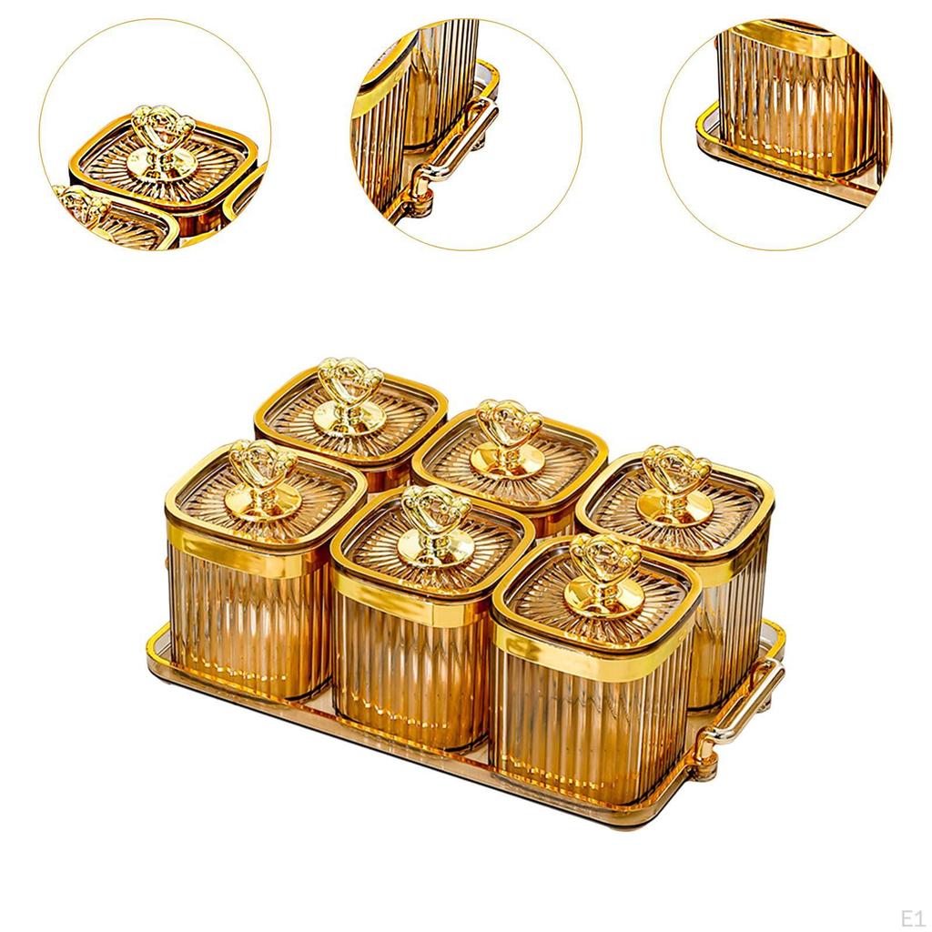 Appetizer Dish with Lid, Compartmentalized Fruit Serving Tray for Celebrations