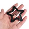 Metall Strassstern BB-Klammer Geometrische Hohl-Haarspange Mode Stern Seitenclip Foto