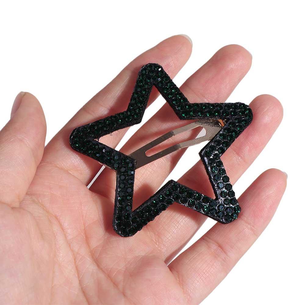 Y2k Star Side Clip Metal Hollow Hair Clip Elegant Rhinestone Star BB Clip\  Children