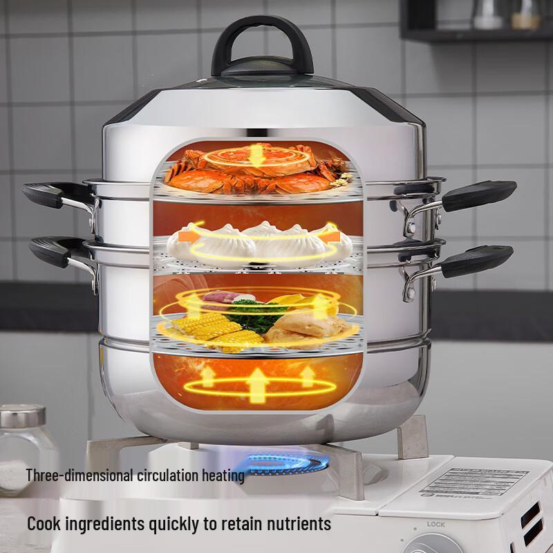 BSITN Flerlags Stekepanne i Rustfritt Stål