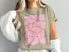 Abstract Floral T-Shirt | Boho Botanical Pink Flower Tee | Minimalist Art Top