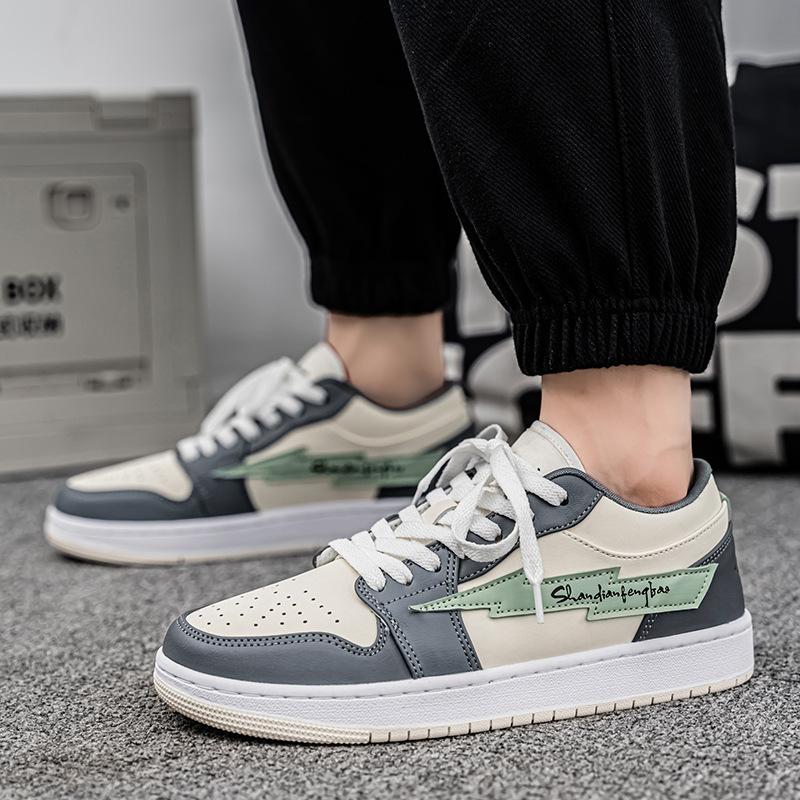 High Quality Leather Shoes Air Force AJ No. 1 Lightning Casual Low Top Flat Bottom Student Classic Putian