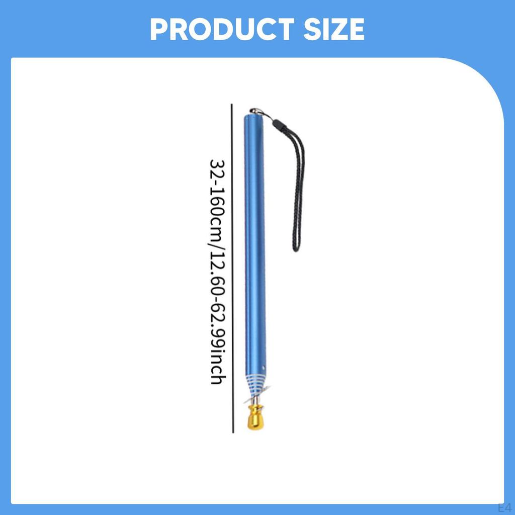 Handheld Telescopic Flagpole Hand Shank Aluminum Alloy Easy To Store Nonslip Presentation Pointer