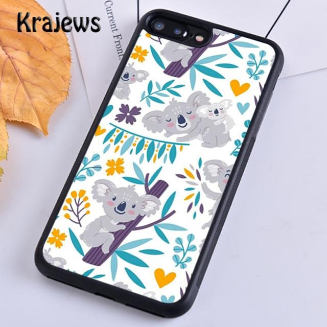 Krajews Cute Cartoon Koala TPU Phone Case Cover For iPhone 17 Air 16 15 14 plus 11 12 13 pro max coque Shell Fundas