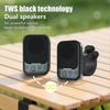 Bike Bluetooth Speakers Portable Dual Pairing FM Radio TF Card Support Wireless Collar-clip Speaker for Cycling Hiking Camping