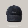 Unisex Washed Denim Snapback Dad Hat - Casual Baseball Cap With Embroidered Letters Vintage Women Men's Cap New