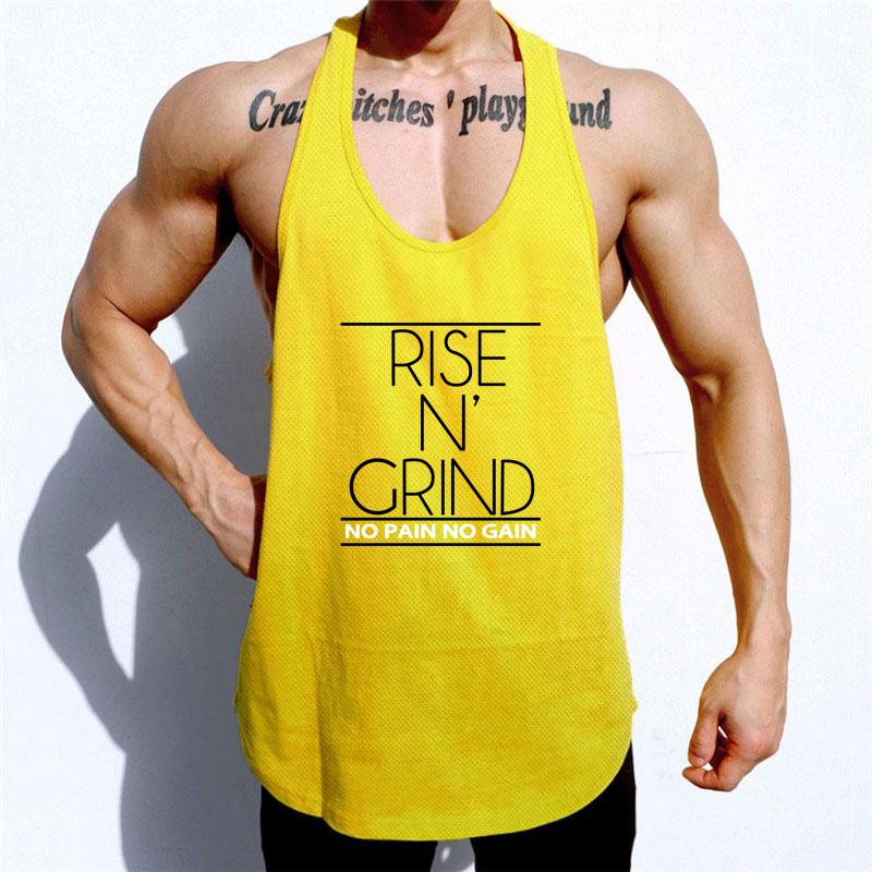 Muscleguys Pánská letní fitness vesta bez rukávů Rychleschnoucí strečová sportovní oblečení Běh Tréninkové tílko Tričko Kulturistika Oblečení Tide