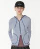 Noi1806 Striped Zip-Up Hoodie (Navy)
